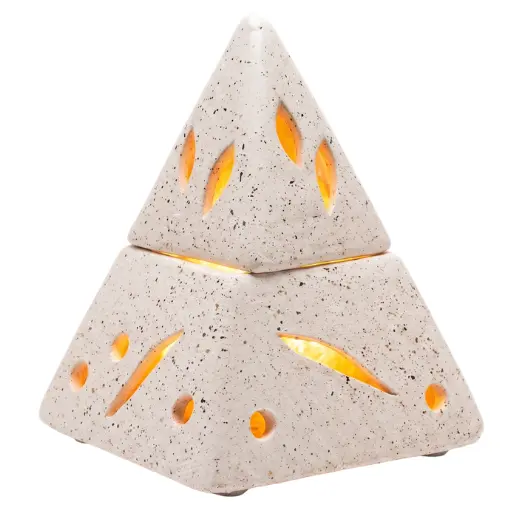 Lampara de sal piramide doble 